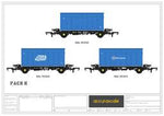 Accurascale 2072-GYP-K OO Gauge Gypsum Container PFA Wagon Triple Pack K