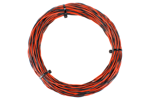 DCC Concepts DCW-TW25-1.0 Twisted Bus Wire 25m of 1mm (17g) Twin Red/Black