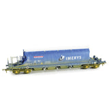 EFE Rail E87025 OO Gauge JIA Nacco Wagon Imerys Blue [W - light]