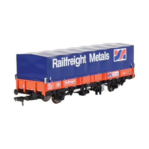 EFE Rail E87043 OO Gauge BR SEA Wagon BR Railfreight Red (Cardiff Rod Mill) with Hood (Orig.)