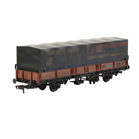 EFE Rail E87045 OO Gauge BR SEA Wagon BR Railfreight Red (Cardiff Rod Mill) w/Hood (Rev.) [W]