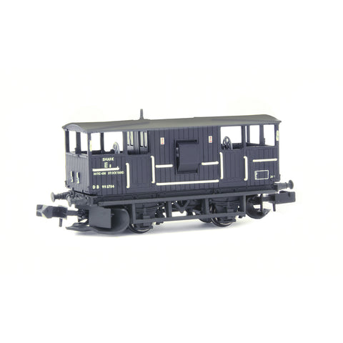 EFE Rail E87517 N Gauge BR 20T 'Shark' Ballast Plough Brake Van BR Departmental Black