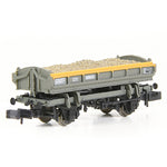 EFE Rail E87538 N Gauge 14T 'Mermaid' Side Tipping Ballast Wagon BR Engineers Grey & Yellow