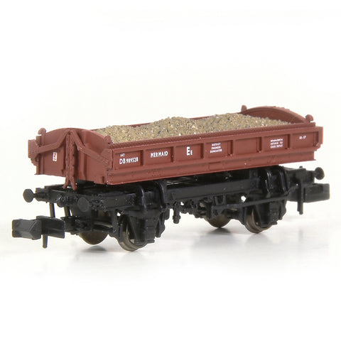 EFE Rail E87539 N Gauge 14T 'Mermaid' Side Tipping Ballast Wagon BR Departmental Gulf Red