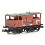 EFE Rail E87540 N Gauge BR 20T 'Shark' Ballast Plough Brake Van BR Bauxite (Departmental)