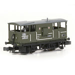 EFE Rail E87543 N Gauge BR 20T 'Shark' Ballast Plough Brake Van BR Departmental Olive Green