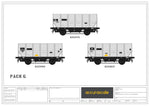 Accurascale 1012-HUO-G OO Gauge BR HOP24/HUO Hopper Triple Pack G