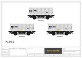 Accurascale 1012-HUO-G OO Gauge BR HOP24/HUO Hopper Triple Pack G