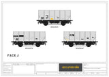 Accurascale 1016-HUO-J OO Gauge BR HOP24/HUO Hopper Triple Pack J
