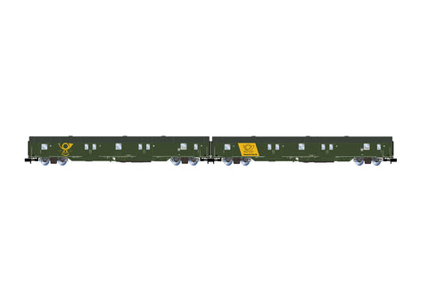 Arnold HN4425 N Gauge DBP Post-mrz Bogie Postal Van Set (2) IV