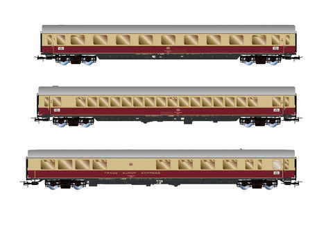 Rivarossi HR4373 HO Gauge DB TEE Bavaria Coach Set Red/Beige (3) IV