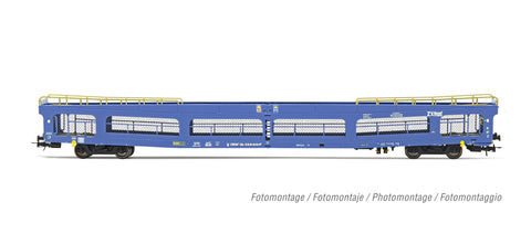 Rivarossi HR4383 HO Gauge ZXBENET DDm916 Car Transporter w/Grilles Blue VI