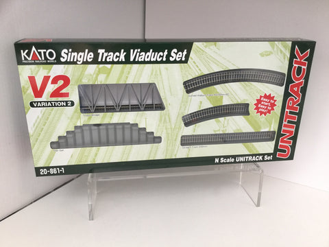 Kato 20-861 N Gauge Unitrack (V2) Single Track Viaduct Track Set