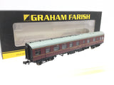 Graham Farish 374-121A N Gauge BR Maroon Mk1 Restaurant Car E1925