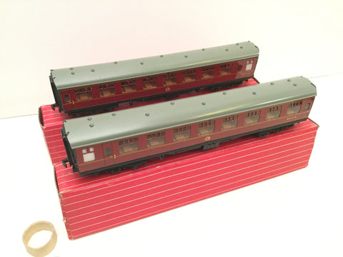 Hornby Dublo 4063 OO Gauge BR Mk1 2nd Open M3716 x2