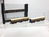 Graham Farish 0625 N Gauge BR Red/Cream Mainline Coach x2