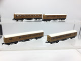 Graham Farish 0622/0632 N Gauge LNER Teak 57ft Mainline Coaches x4