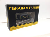 Graham Farish 377-067 N Gauge 5 Plank Wagon Wooden Floor 'Devlin's Trawlers' Green