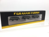 Graham Farish 377-069 N Gauge 5 Plank 3-Wagon Pack BR Grey (Early) [W]