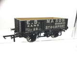 Bachmann 37-038 OO Gauge 5 Plank Wagon EB Mason Quarries, Stourport