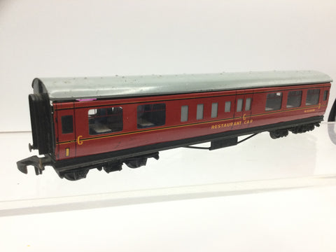 Hornby Dublo 4049 OO Gauge BR Red Stanier Restaurant Coach W9566W