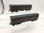 Hornby Dublo 32091 OO Gauge Maroon Suburban Brake Coach x2
