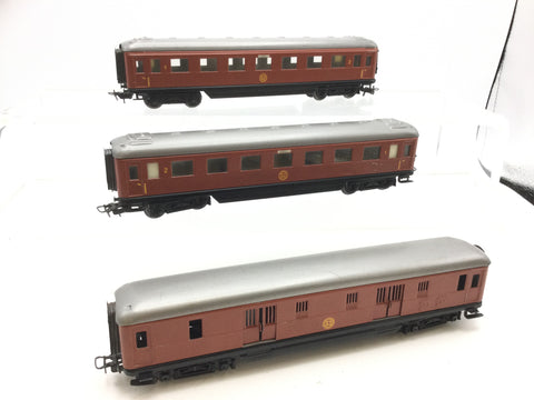 Marklin 4020/1 HO Gauge SJ Passenger/Baggage Coaches x3