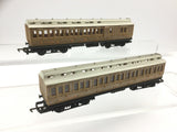 Hornby R1069 OO Gauge LNER Teak Clerestory Coaches 4104/3858