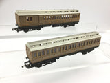 Hornby R1069 OO Gauge LNER Teak Clerestory Coaches 4104/3858