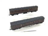 Airfix 54251/54253 OO Gauge LMS 57' Suburban Coach x2