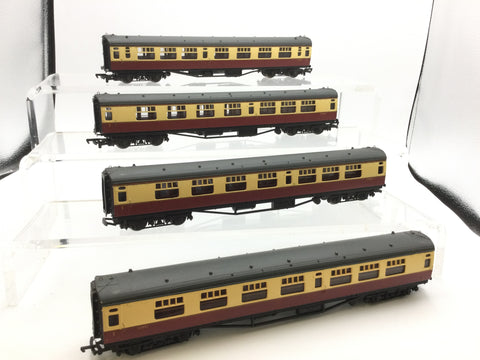 Bachmann 34-552/34-553A OO Gauge BR Red/Cream Bulleid Coaches x4