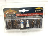 Bachmann 36-409 OO Gauge WW1 Medical Staff and Soldiers Figures