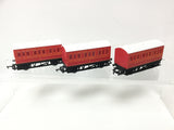 Hornby OO Gauge Red 4 Wheel Coach x3