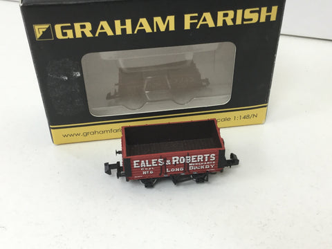 Graham Farish 377-075B N Gauge 7 Plank Wagon Eales & Roberts