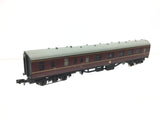 Graham Farish 374-078B N Gauge BR Maroon Corr Brake Coach E21219