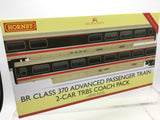 Hornby R40012A OO Gauge BR, Class 370 Advanced Passenger Train 2-car TRBS Coach Pack, 48401 + 48402 - Era 7