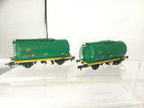 Bachmann 37-575B OO Gauge TTA Tank Wagon BR Green BPO37263 x2