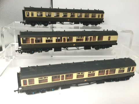 Bachmann 34-075/34-125 OO Gauge GWR Collett Coach x3