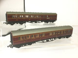 Mainline 37-109/37-110 OO Gauge LMS 57' Corridor Coaches x2