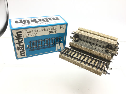 Marklin 5107 HO Gauge M Track 3 Rail 1/2 Straight x10