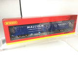 Hornby R60133 OO Gauge Malcolm Rail, KFA Container Wagon with 1 x 20' & 1 x 40' Containers - Era 11