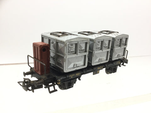 Marklin 4614 HO Gauge DB Von Haus Container Wagon 3 Rail