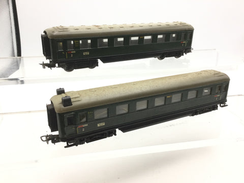 Marklin 346/1 HO Gauge 2nd Class Coach x2
