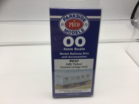 Gwr Python Vans Parkside PC37 OO Gauge GWR Python Covered Van Kit