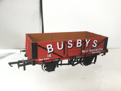 Oxford Rail 76MW5002 OO Gauge 5 Plank Wagon Busbys West Kensington No16