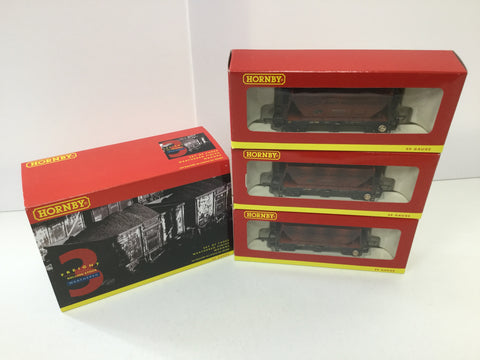 Hornby R6154A OO Gauge PGA Hopper Wagons RMC Weathered (3 Pack)