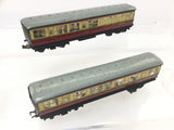 Hornby Dublo 32013/32014 OO Gauge BR Gresley Coach x2