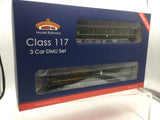 Bachmann 35-500SF OO Gauge Class 117 3-Car DMU BR Green (Speed Whiskers)(DCC SOUND)