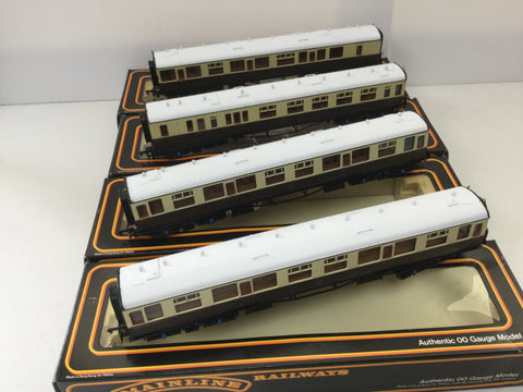 Mainline 937123/937124 OO Gauge GWR Collett Coaches x4