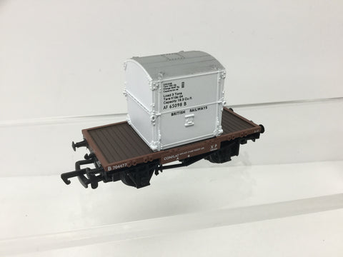 Bachmann 33-328 OO Gauge BR Conflat Wagon B704477